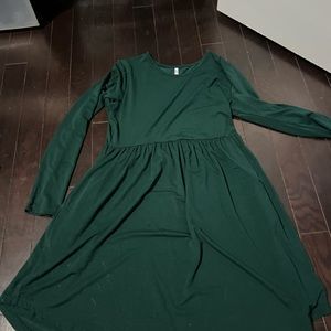 Long Sleeve Green Dress Size XL
